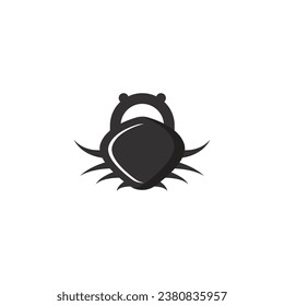 spider gym logo design illustration.