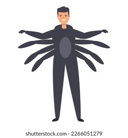 Spider halloween animal costume icon cartoon vector. Cute child. Carnival mascot