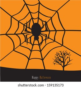 Spider Halloween background 