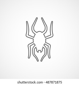 Spider Halloween Concept Line Icon On White Background