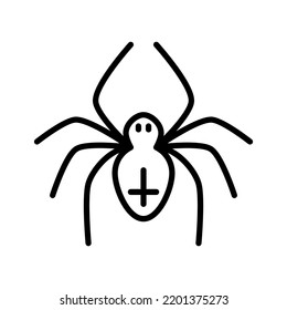 Spider halloween icon. Pictogram isolated on a white background. Vector illustration.