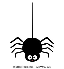 spider halloween isolated on white background. vector illustration