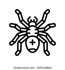 spider halloween line icon vector. spider halloween sign. isolated contour symbol black illustration