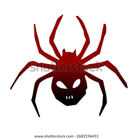 Spider Halloween Monster Silhouette Vector