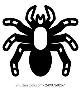 Spider halloween object icon illustration