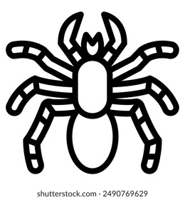 Spider halloween object icon illustration