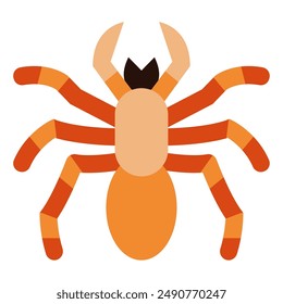 Spider halloween object icon illustration