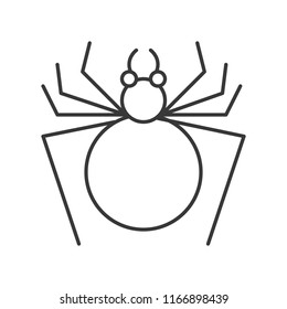 Spider, Halloween Related Hollow Outline Icon, Editable Stroke