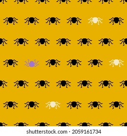 Spider Halloween seamless pattern. Design elements for halloween party poster. Flat cartoon illustration.