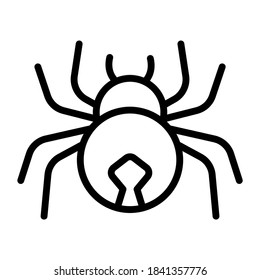 spider, halloween vector line icon