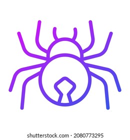 spider, Halloween vector outline icon.