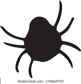 spider hand drawn in doodle style. vector, scandinavian, monochrome. single element for design card, sticker, invitation, decor, insect halloween