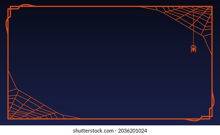 Spider hanging from the web vector background
