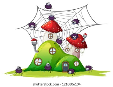 Spider at the hill house illustration