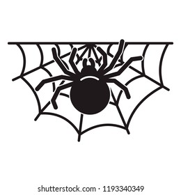 Spider home icon. Simple illustration of spider home vector icon for web design isolated on white background