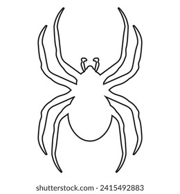 Spider icon. Arachnid symobol line design vector ilustration.