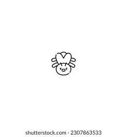 spider icon with black color