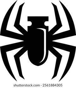 spider icon black color vector image 