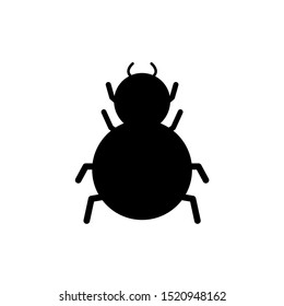 spider icon - black vector