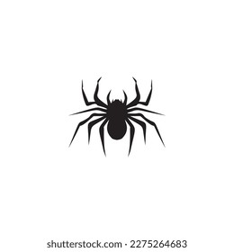 Icono de araña, silueta de viuda negra. Símbolo animal de Halloween, signo arácnido, pictograma de insecto, icono del vector de araña aislado