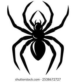 Spider Icon – Creepy Insect Silhouette for Halloween and Nature Themes