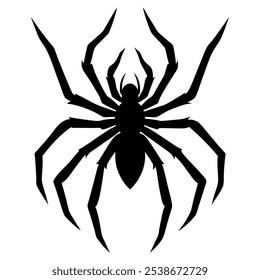 Spider Icon – Creepy Insect Silhouette for Halloween and Nature Themes