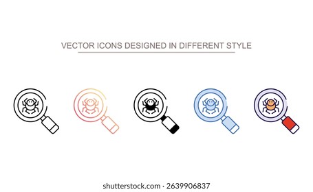 Spider icon design with white background stock illustration