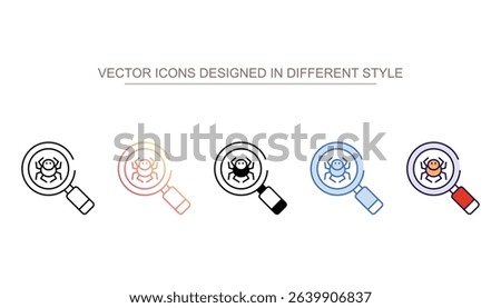 Spider icon design with white background stock illustration