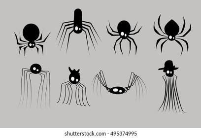 spider icon element set for Halloween. vector illustration
