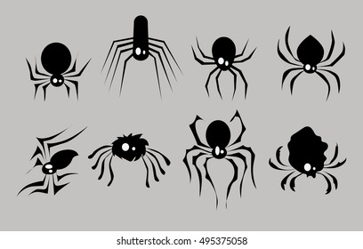 spider icon element set for Halloween. vector illustration