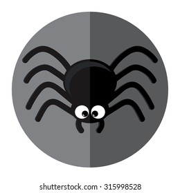 Spider icon. Flat design vector illustration