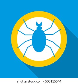 Spider icon. Flat illustration of spider vector icon for web