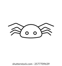 Spider icon Flat simple outline