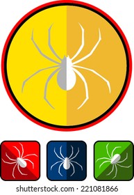  Spider  icon, flat style