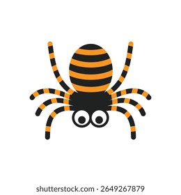 Spider icon in flat style. Tarantula insect vector illustration on isolated background. Wildlife sign business concept.