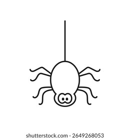Spider icon in flat style. Tarantula insect vector illustration on isolated background. Wildlife sign business concept.