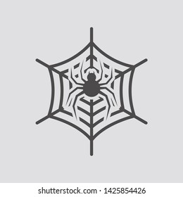 Spider icon in flat style.Vector illustration.