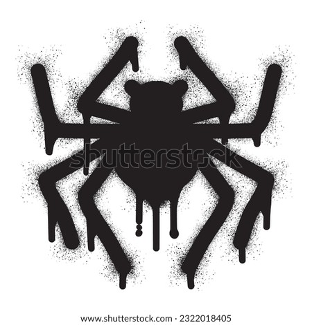 Spider icon graffiti with black spray pain