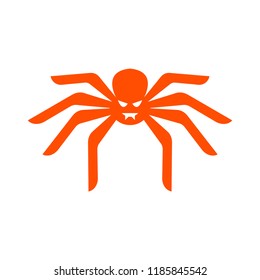Spider icon - Halloween icon vector illustration orange