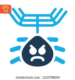 Spider icon illustration isolated vector sign symbol