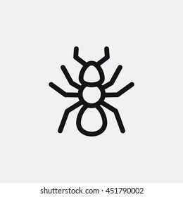Spider icon illustration isolated vector sign symbol