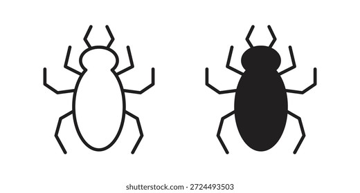 Spider-Icon-Illustration, dünner Linien-Vektor, Web-Design-Zeichen,