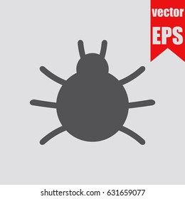 Spider icon info graphic isolated in flat style.Vector illustration.