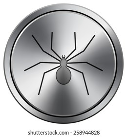 Spider icon. Internet button on white background. EPS10 Vector. 