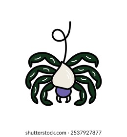Spider icon islote white background vector stock illustration