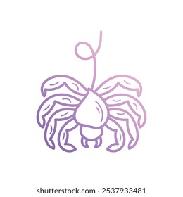 Spider icon islote white background vector stock illustration