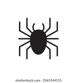 Spider icon Isolated flat vector in outline