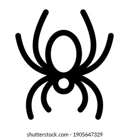 Spider icon isolated on white background. High-quality black style vector icon