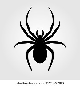Icono de araña aislado en fondo blanco. Ilustración del vector