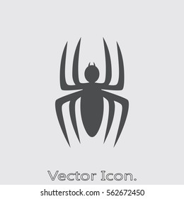 Spider icon isolated sign symbol and flat style for app, web and digital design. Vector illustration.